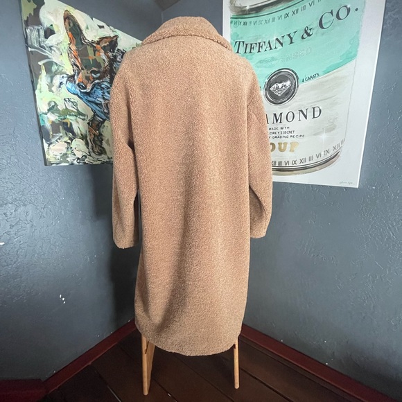 NWOT UGG Charlisse Teddy Bear Long Coat in Camel SZ L - Picture 5 of 14